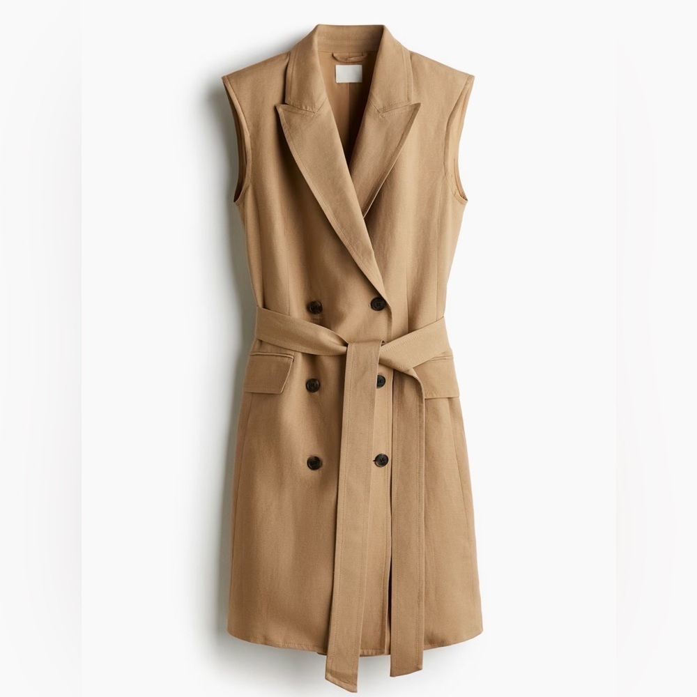 H&M Linen Blend Jacket Dress - XS